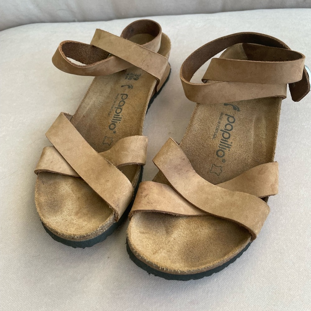 Birkenstock Papillio leather sandals in tan